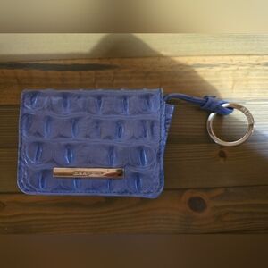 Brahmin Blue Croc-Embossed Wallet